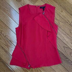 BCBG Elegant Red Sleeveless Top